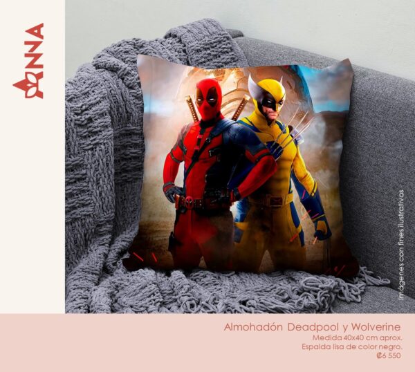 Almohada Deadpool y Wolverine