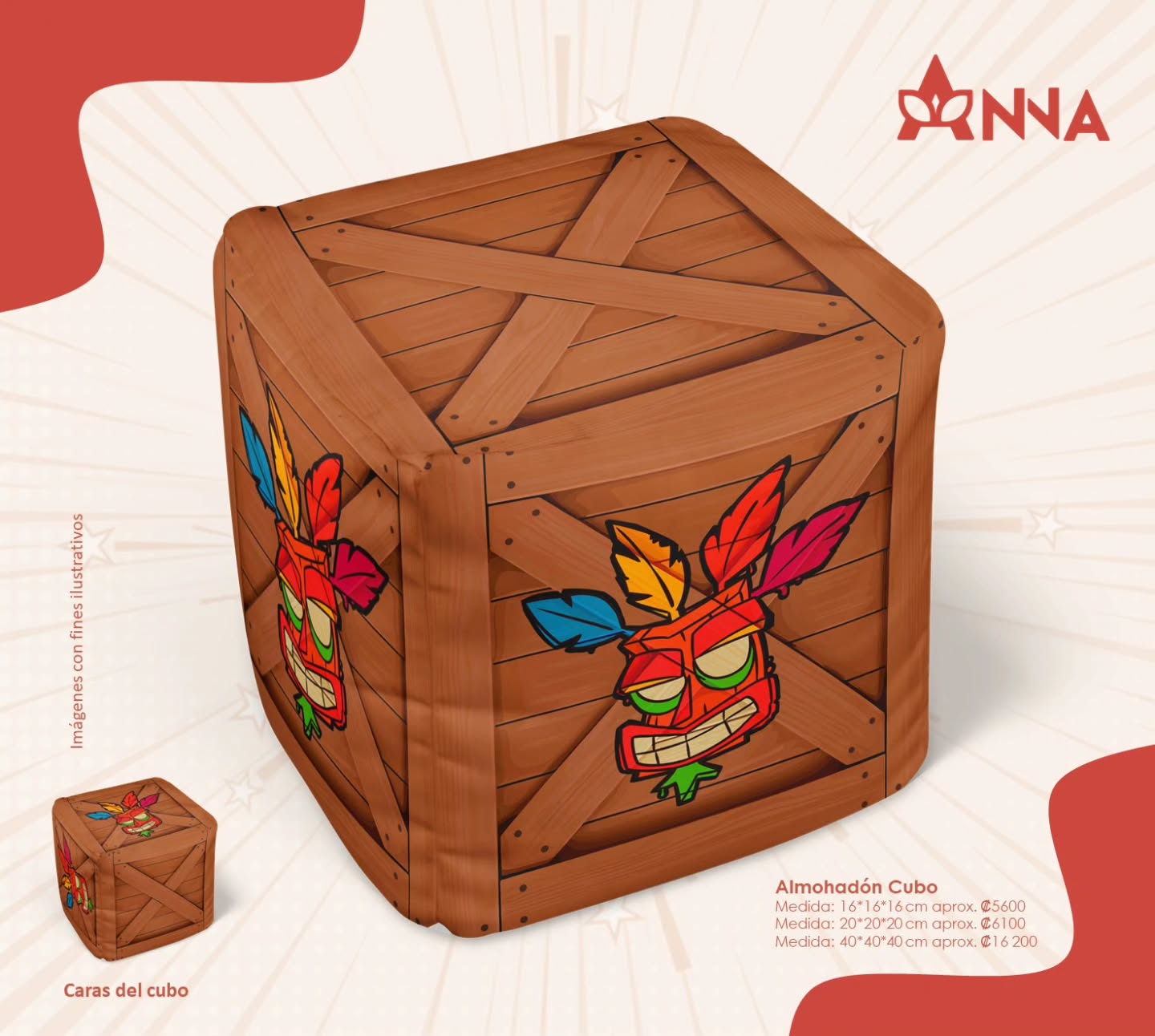 Cubo caja Aku Aku